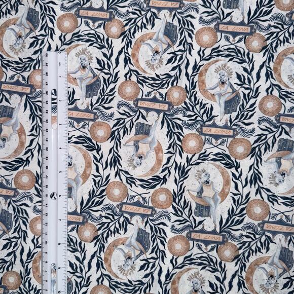 La Luna by Rae Ritchie for Dear Stella Fabric - 1/2 Yard - Celestial Lady, Moon - Picture 4 of 7